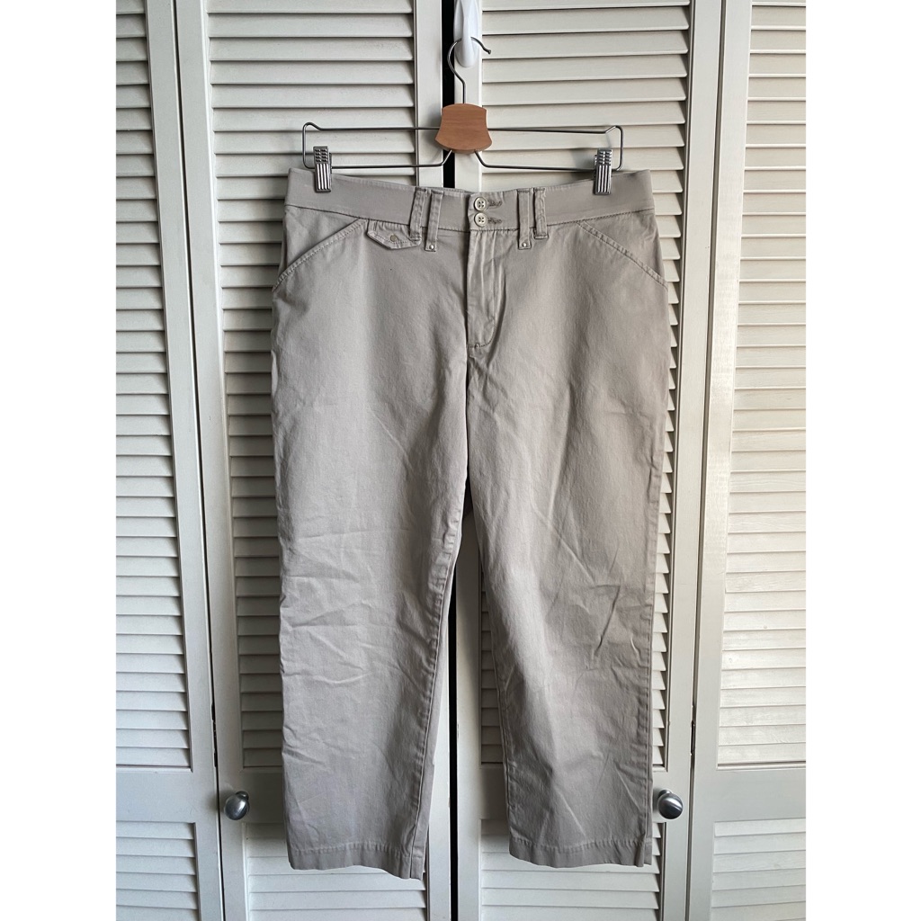 Lee Total Freedom Cropped Capri Pants Khaki Size 10 Medium